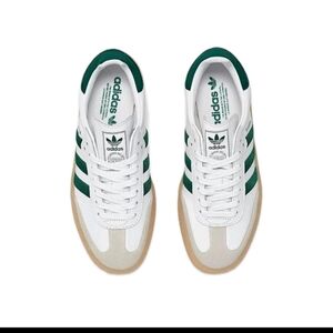 Adidas Samba Kids XLG Athletic Shoe In White / Collegiate Green / Pantone 2
